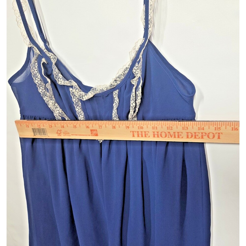 Y2K Victoria Secret Sheer Lace Trim Milkmaid Camisole Top MED Babydoll Coquette - Picture 7 of 9